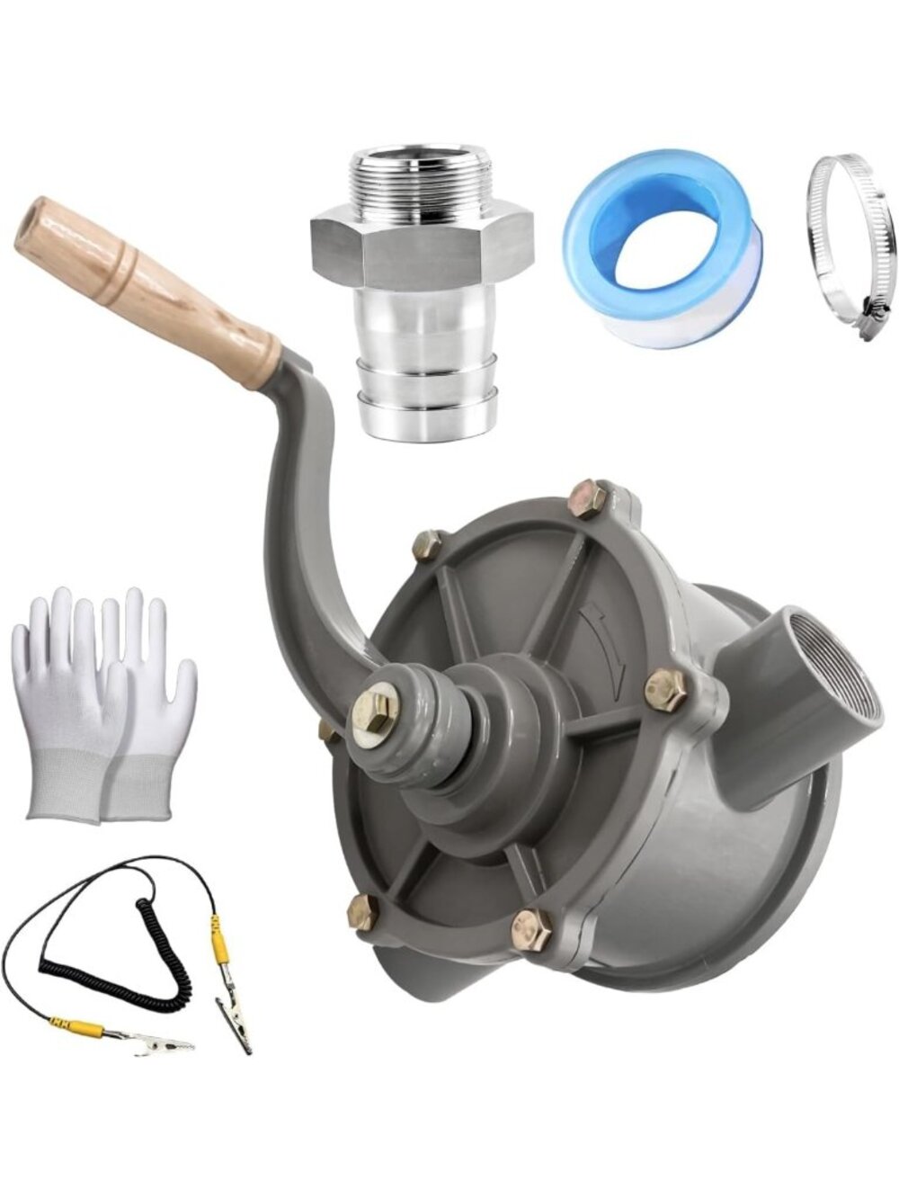 Handheld Gas & Diesel Transfer Pump - 30-40 Gallon Caddy, 1 Inch Hose, Easy Use